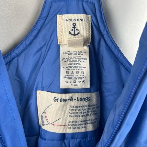Lands End Kids Waterproof Insulated Size 5 Blue Girls Child - Picture 3 of 10